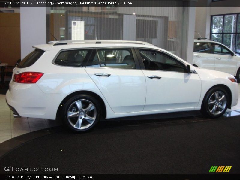 Bellanova White Pearl / Taupe 2012 Acura TSX Technology Sport Wagon