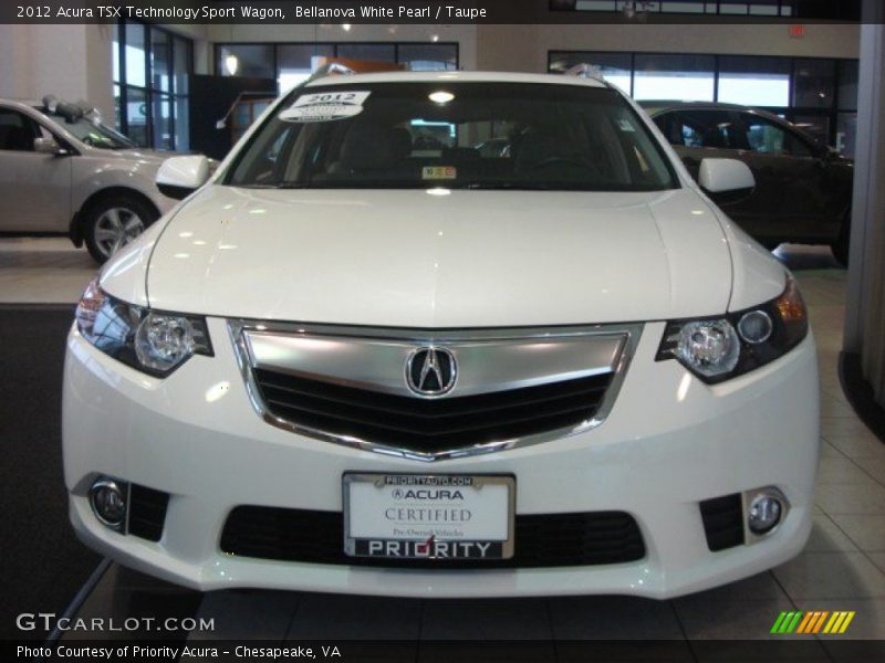 Bellanova White Pearl / Taupe 2012 Acura TSX Technology Sport Wagon