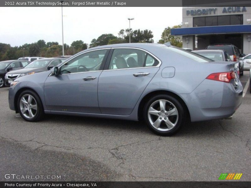 Forged Silver Metallic / Taupe 2012 Acura TSX Technology Sedan
