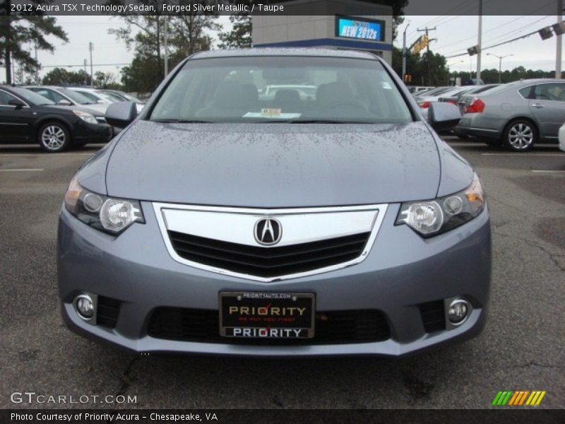 Forged Silver Metallic / Taupe 2012 Acura TSX Technology Sedan