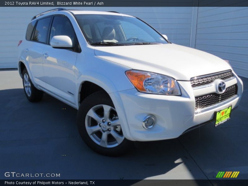 Blizzard White Pearl / Ash 2012 Toyota RAV4 Limited