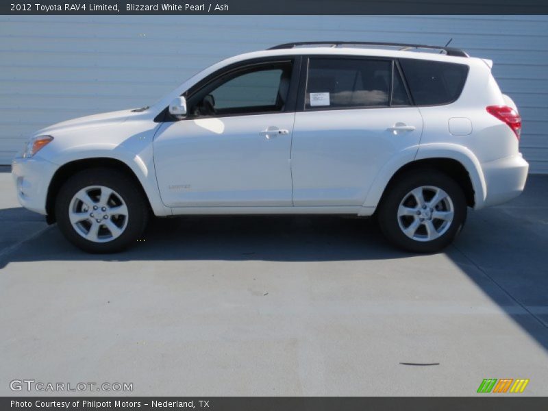 Blizzard White Pearl / Ash 2012 Toyota RAV4 Limited