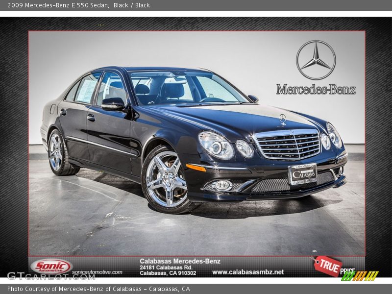 Black / Black 2009 Mercedes-Benz E 550 Sedan