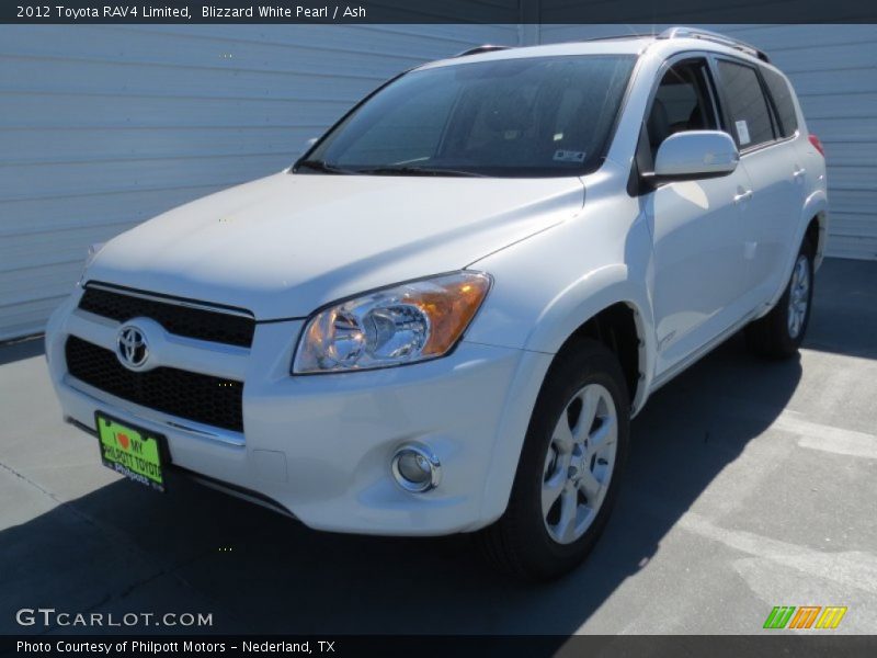 Blizzard White Pearl / Ash 2012 Toyota RAV4 Limited