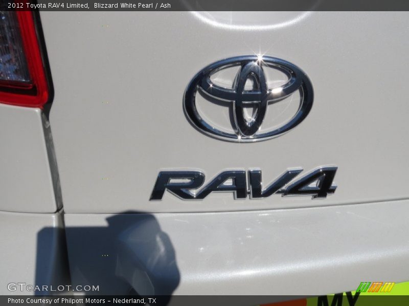 Blizzard White Pearl / Ash 2012 Toyota RAV4 Limited