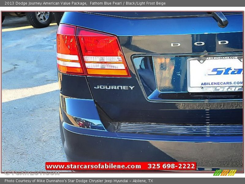 Fathom Blue Pearl / Black/Light Frost Beige 2013 Dodge Journey American Value Package