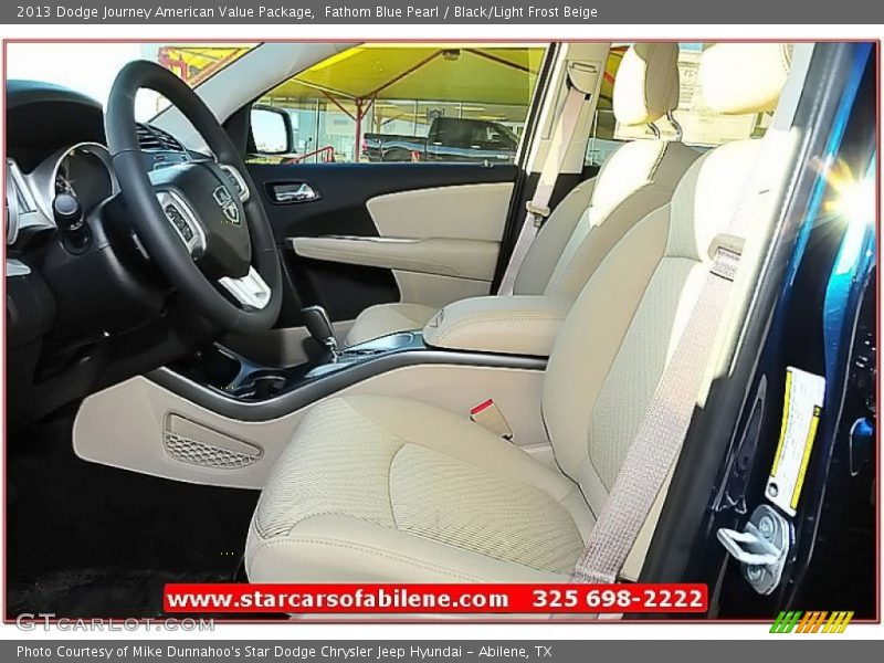 Fathom Blue Pearl / Black/Light Frost Beige 2013 Dodge Journey American Value Package