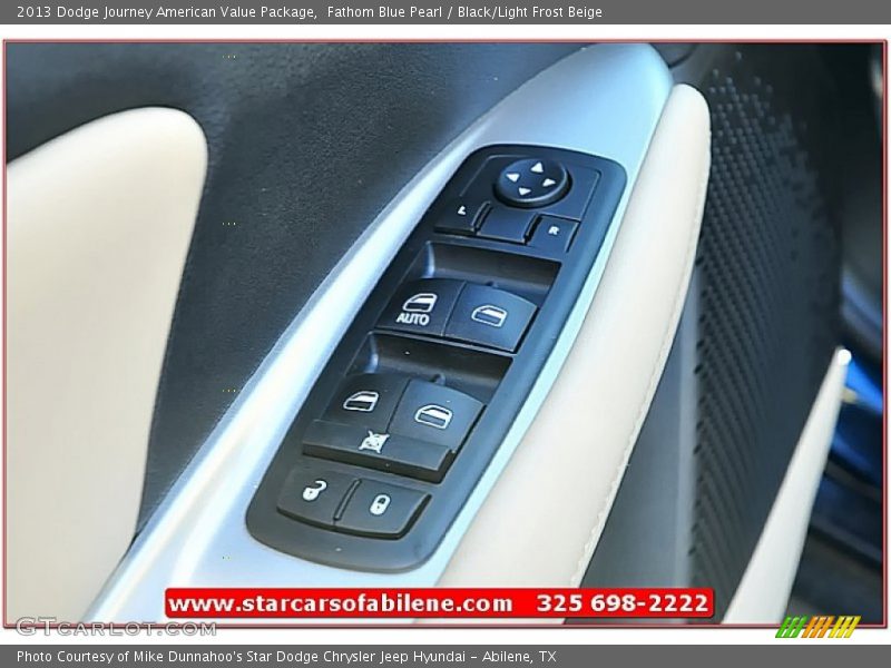 Fathom Blue Pearl / Black/Light Frost Beige 2013 Dodge Journey American Value Package
