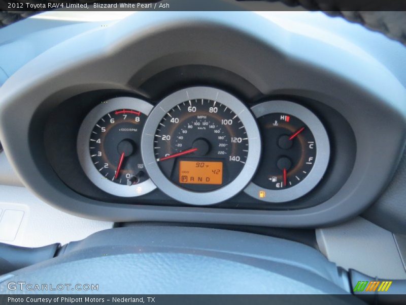Blizzard White Pearl / Ash 2012 Toyota RAV4 Limited