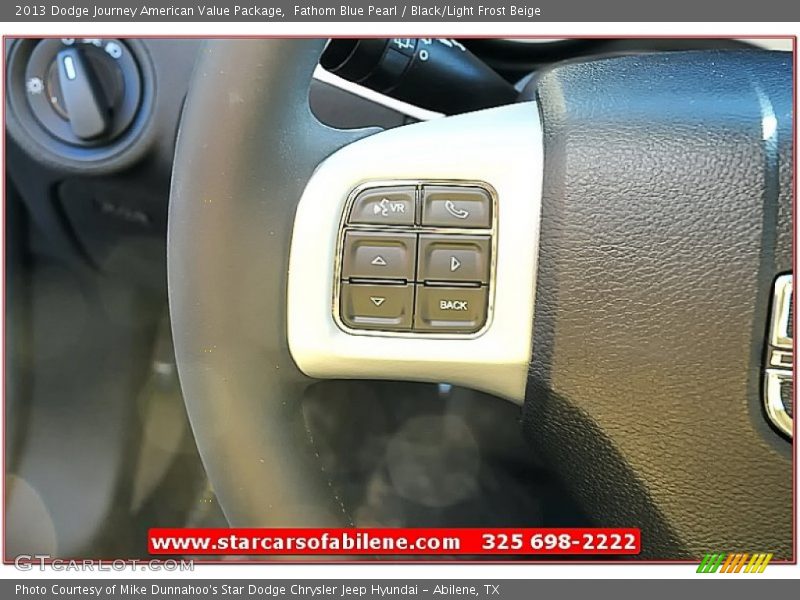 Fathom Blue Pearl / Black/Light Frost Beige 2013 Dodge Journey American Value Package