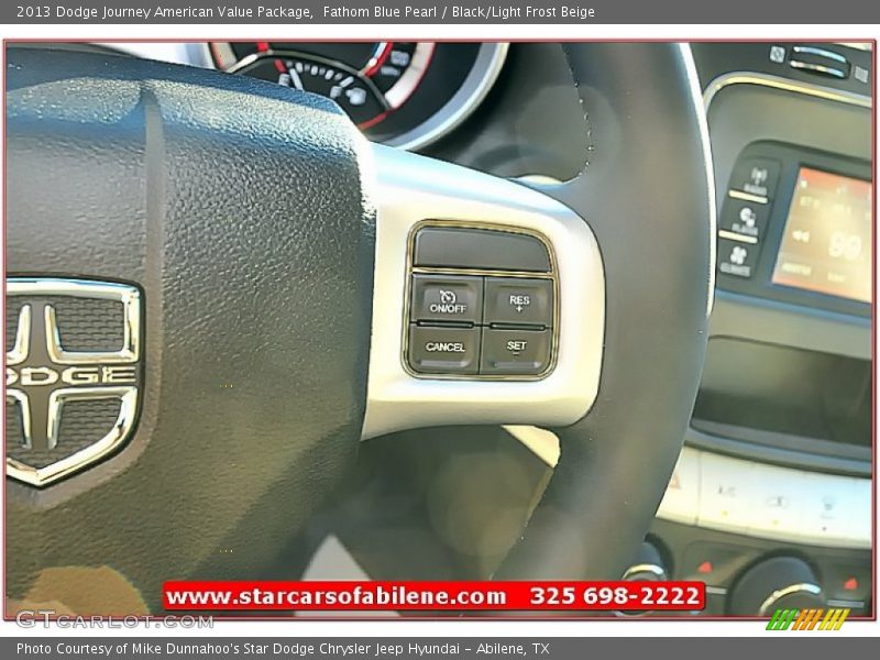 Fathom Blue Pearl / Black/Light Frost Beige 2013 Dodge Journey American Value Package