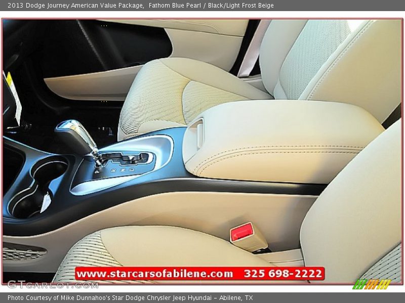 Fathom Blue Pearl / Black/Light Frost Beige 2013 Dodge Journey American Value Package