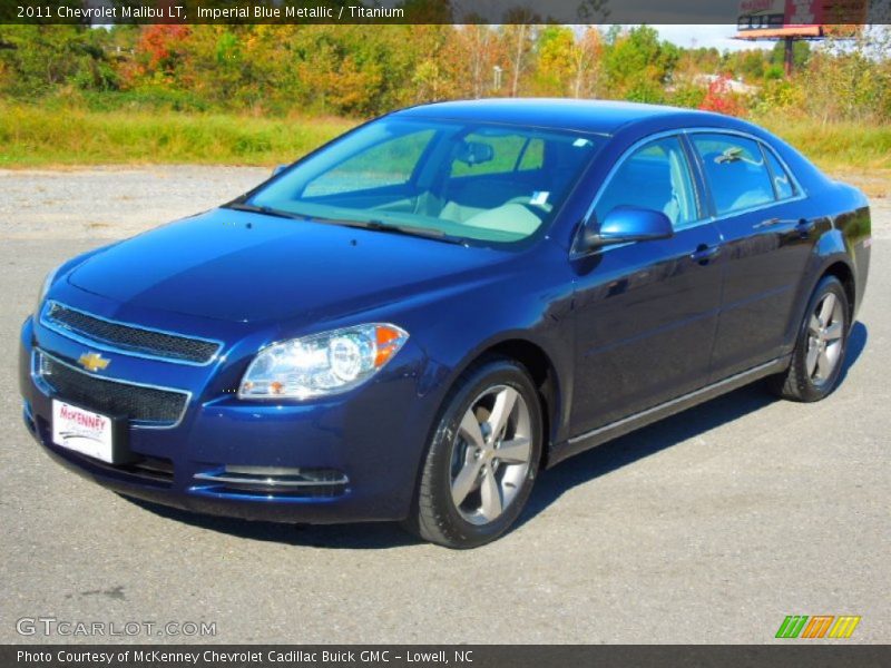 Imperial Blue Metallic / Titanium 2011 Chevrolet Malibu LT