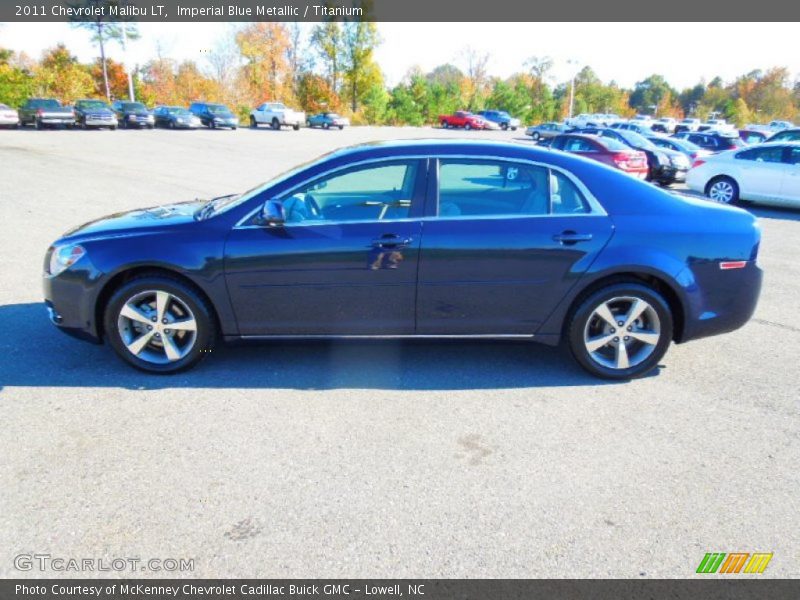Imperial Blue Metallic / Titanium 2011 Chevrolet Malibu LT