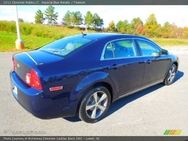 Imperial Blue Metallic / Titanium 2011 Chevrolet Malibu LT