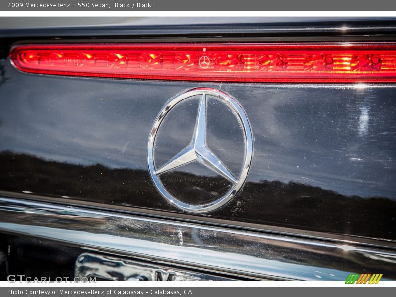 Black / Black 2009 Mercedes-Benz E 550 Sedan