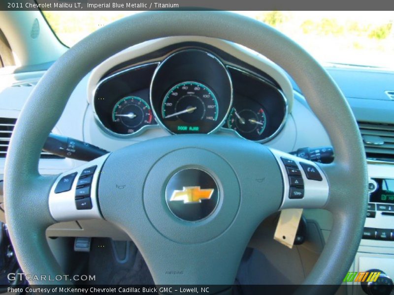 Imperial Blue Metallic / Titanium 2011 Chevrolet Malibu LT