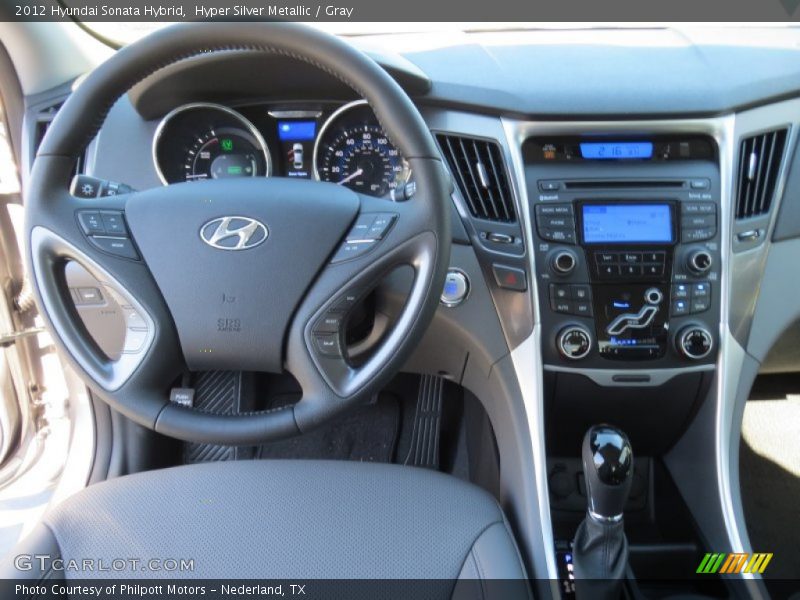 Hyper Silver Metallic / Gray 2012 Hyundai Sonata Hybrid