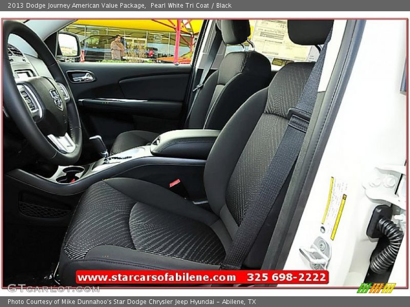 Pearl White Tri Coat / Black 2013 Dodge Journey American Value Package