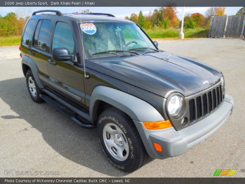 Dark Khaki Pearl / Khaki 2006 Jeep Liberty Sport