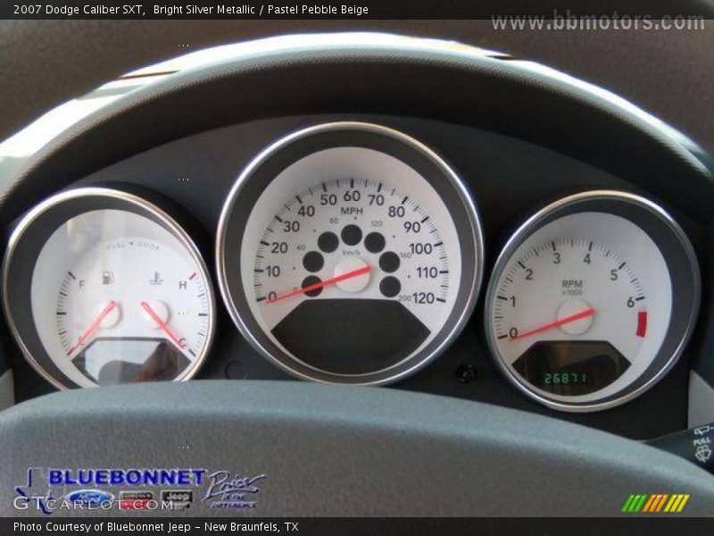 Bright Silver Metallic / Pastel Pebble Beige 2007 Dodge Caliber SXT