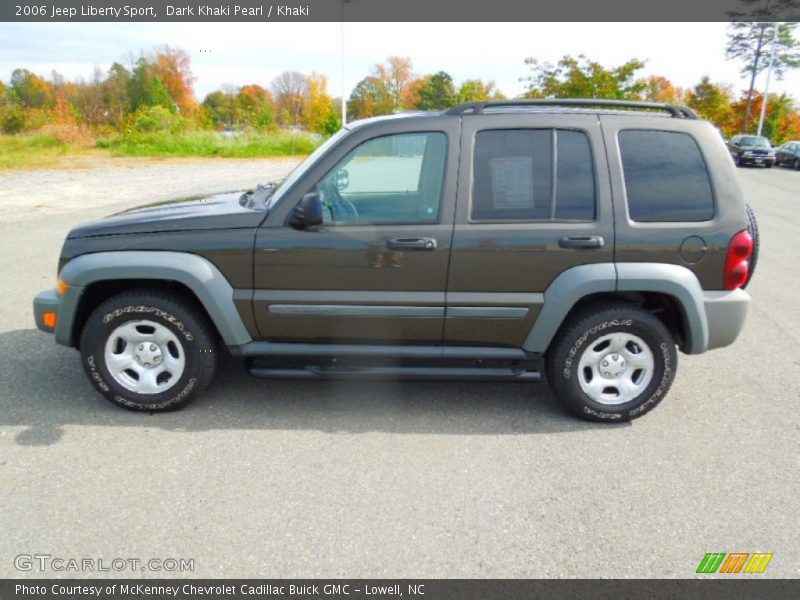 Dark Khaki Pearl / Khaki 2006 Jeep Liberty Sport