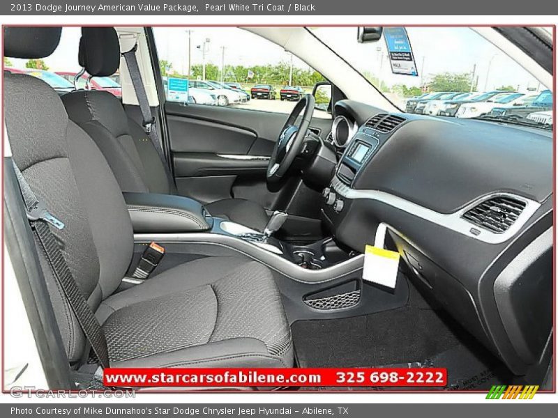 Pearl White Tri Coat / Black 2013 Dodge Journey American Value Package