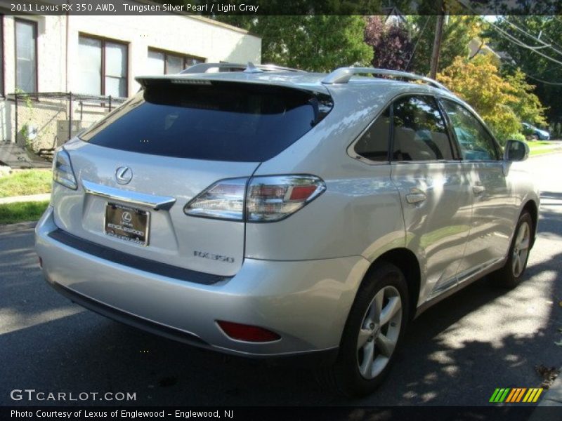 Tungsten Silver Pearl / Light Gray 2011 Lexus RX 350 AWD