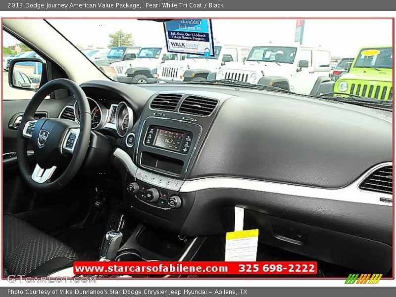 Pearl White Tri Coat / Black 2013 Dodge Journey American Value Package