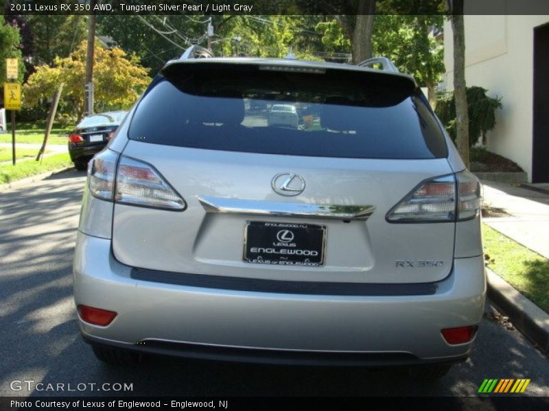 Tungsten Silver Pearl / Light Gray 2011 Lexus RX 350 AWD