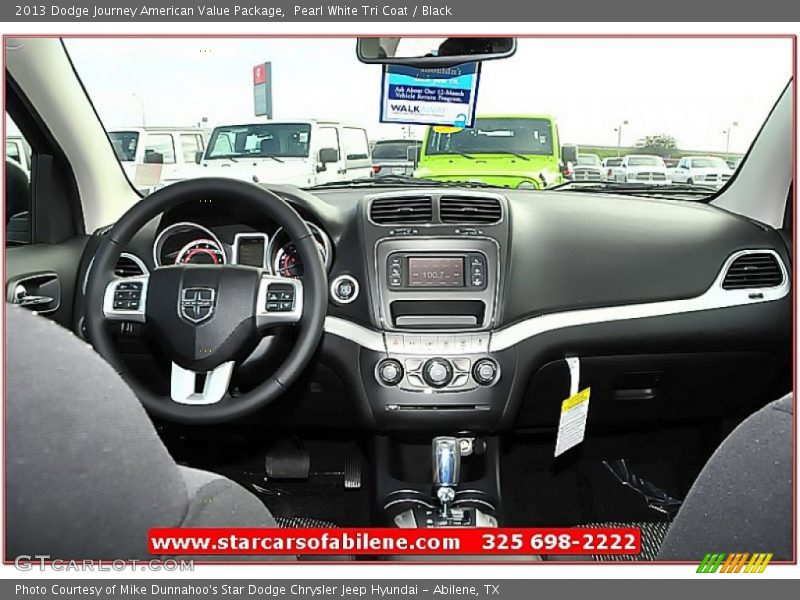 Pearl White Tri Coat / Black 2013 Dodge Journey American Value Package