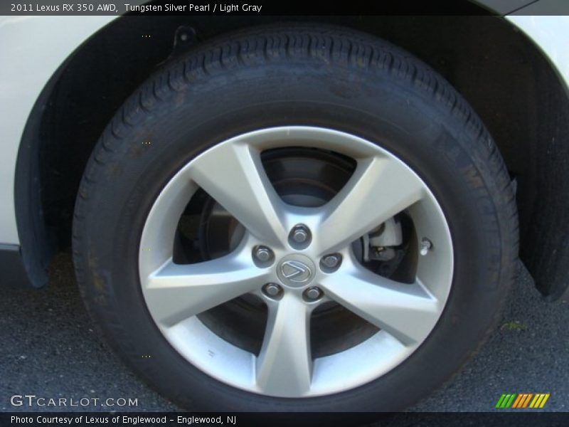 Tungsten Silver Pearl / Light Gray 2011 Lexus RX 350 AWD