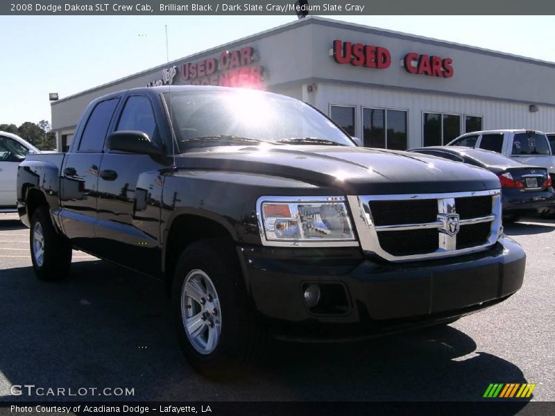 Brilliant Black / Dark Slate Gray/Medium Slate Gray 2008 Dodge Dakota SLT Crew Cab