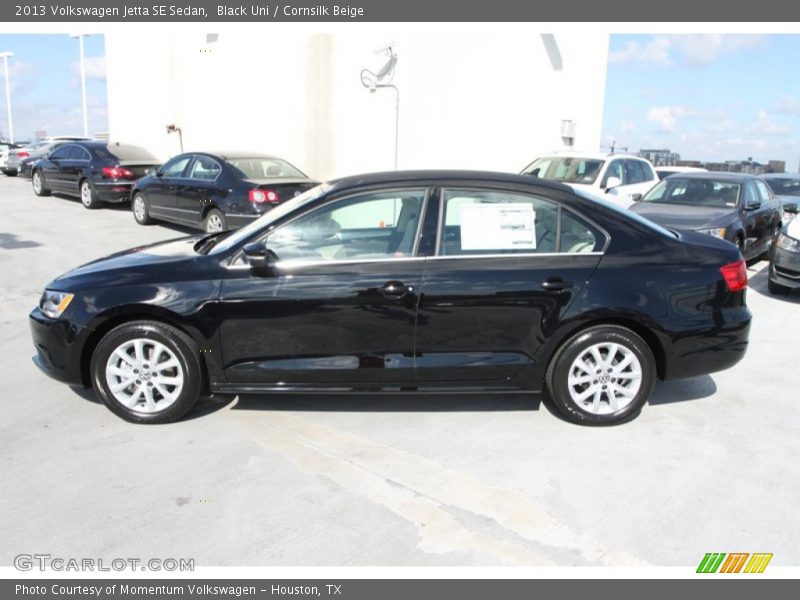 Black Uni / Cornsilk Beige 2013 Volkswagen Jetta SE Sedan