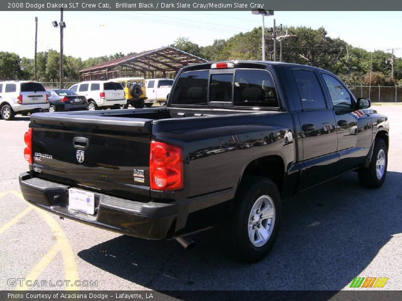 Brilliant Black / Dark Slate Gray/Medium Slate Gray 2008 Dodge Dakota SLT Crew Cab