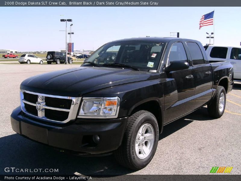 Brilliant Black / Dark Slate Gray/Medium Slate Gray 2008 Dodge Dakota SLT Crew Cab