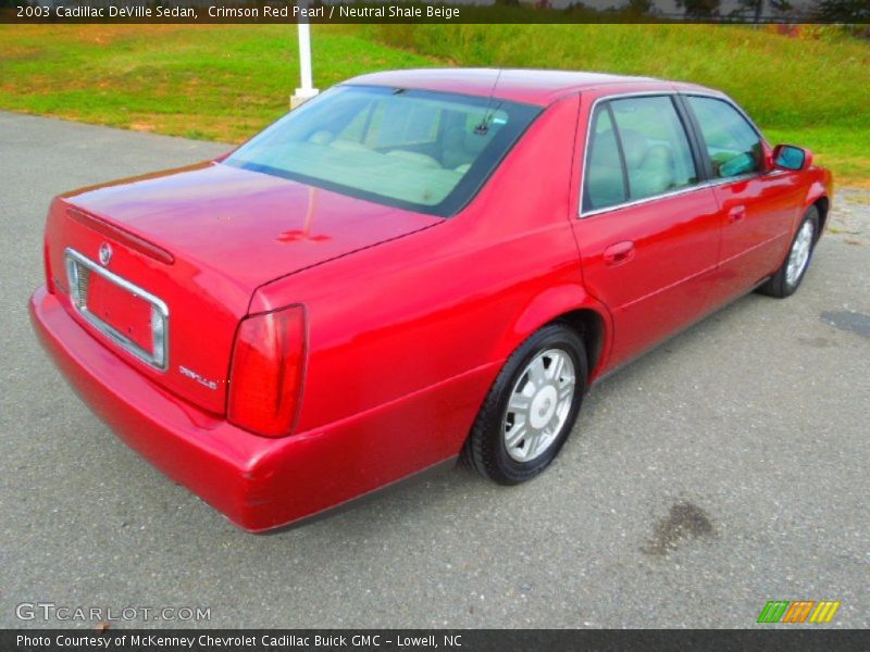 Crimson Red Pearl / Neutral Shale Beige 2003 Cadillac DeVille Sedan