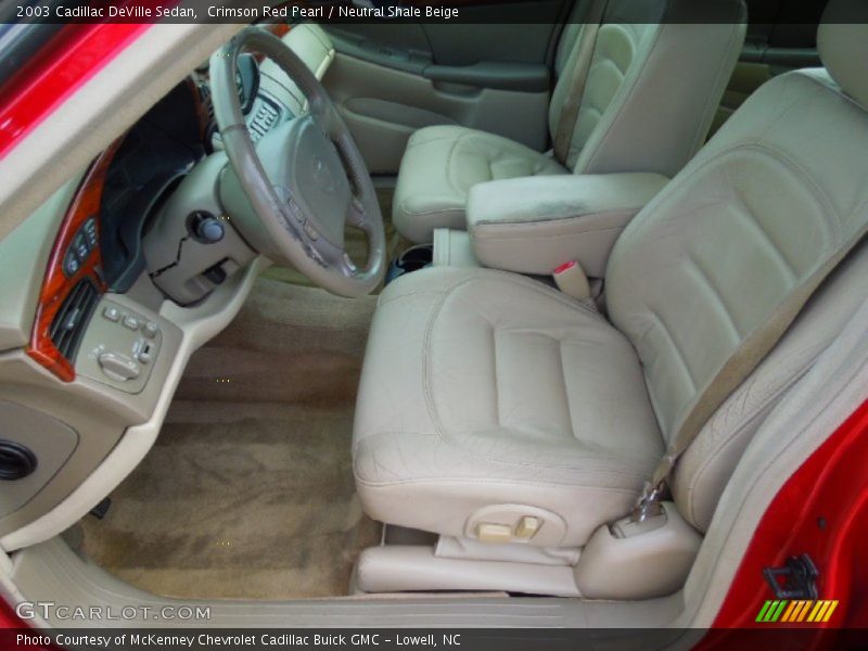 Crimson Red Pearl / Neutral Shale Beige 2003 Cadillac DeVille Sedan
