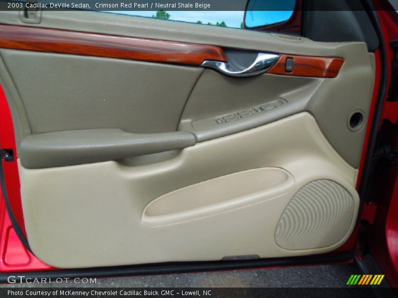Crimson Red Pearl / Neutral Shale Beige 2003 Cadillac DeVille Sedan