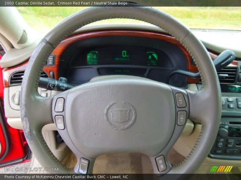 Crimson Red Pearl / Neutral Shale Beige 2003 Cadillac DeVille Sedan