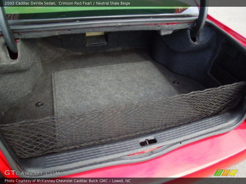Crimson Red Pearl / Neutral Shale Beige 2003 Cadillac DeVille Sedan
