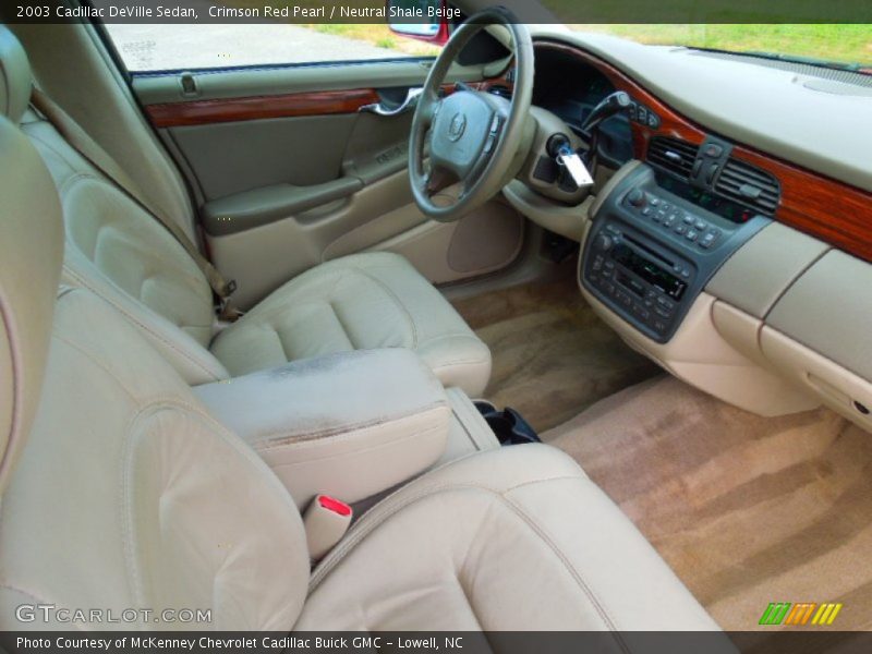 Crimson Red Pearl / Neutral Shale Beige 2003 Cadillac DeVille Sedan