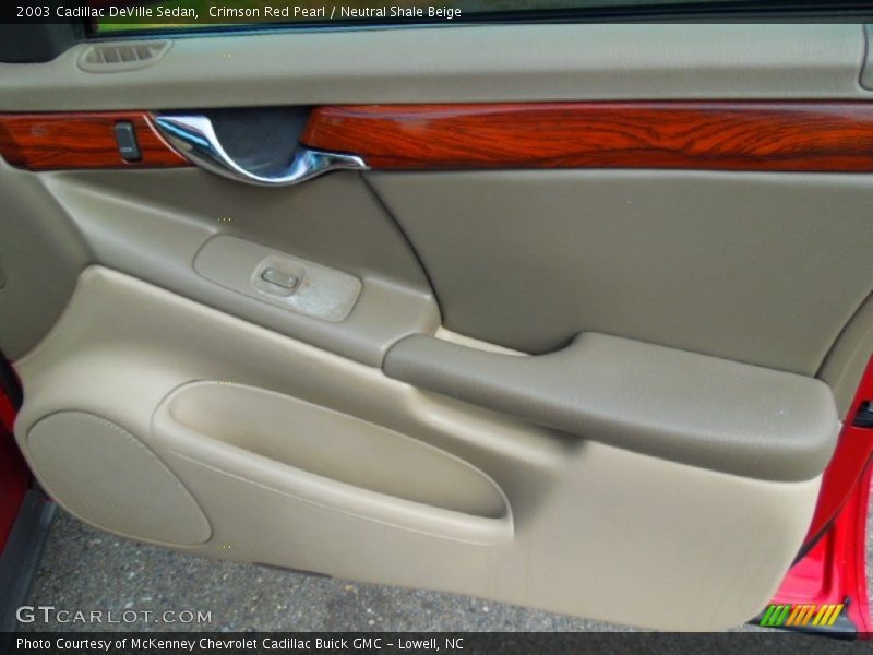 Crimson Red Pearl / Neutral Shale Beige 2003 Cadillac DeVille Sedan