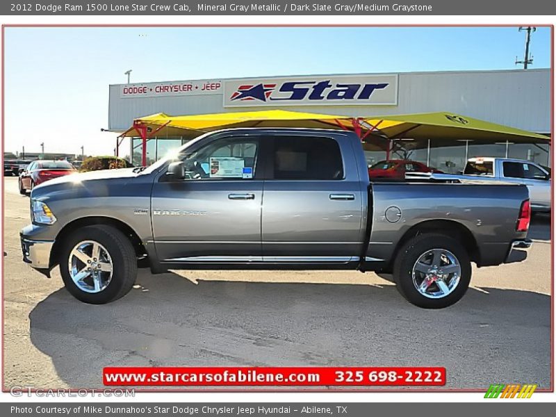 Mineral Gray Metallic / Dark Slate Gray/Medium Graystone 2012 Dodge Ram 1500 Lone Star Crew Cab