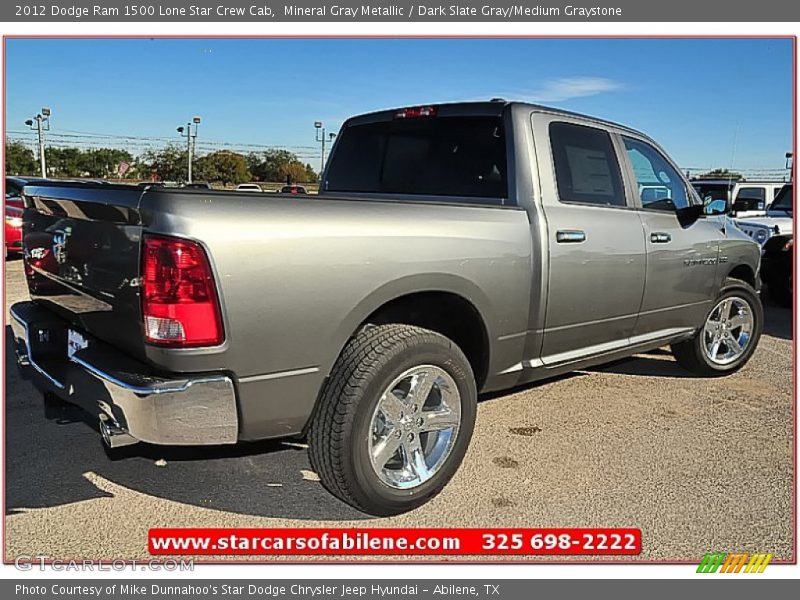 Mineral Gray Metallic / Dark Slate Gray/Medium Graystone 2012 Dodge Ram 1500 Lone Star Crew Cab