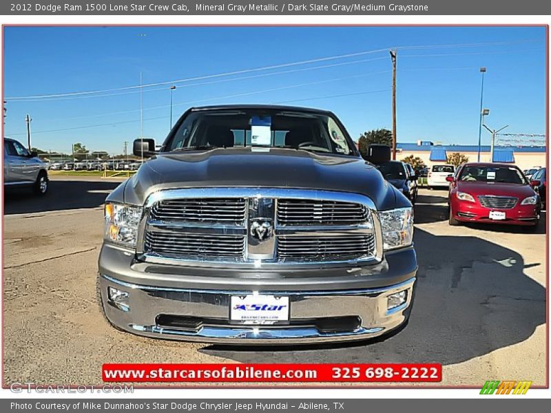 Mineral Gray Metallic / Dark Slate Gray/Medium Graystone 2012 Dodge Ram 1500 Lone Star Crew Cab