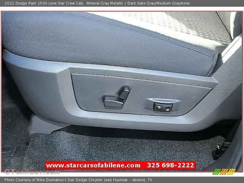 Mineral Gray Metallic / Dark Slate Gray/Medium Graystone 2012 Dodge Ram 1500 Lone Star Crew Cab