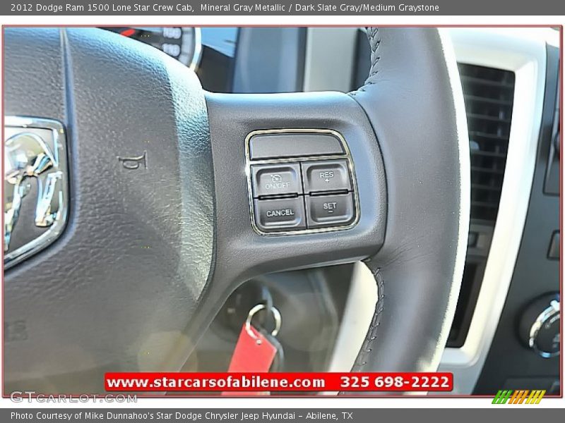 Mineral Gray Metallic / Dark Slate Gray/Medium Graystone 2012 Dodge Ram 1500 Lone Star Crew Cab