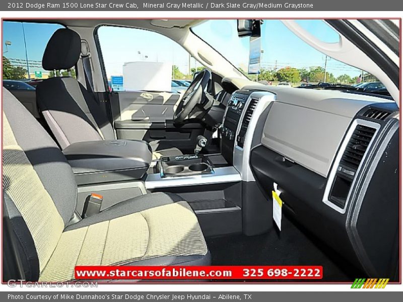 Mineral Gray Metallic / Dark Slate Gray/Medium Graystone 2012 Dodge Ram 1500 Lone Star Crew Cab