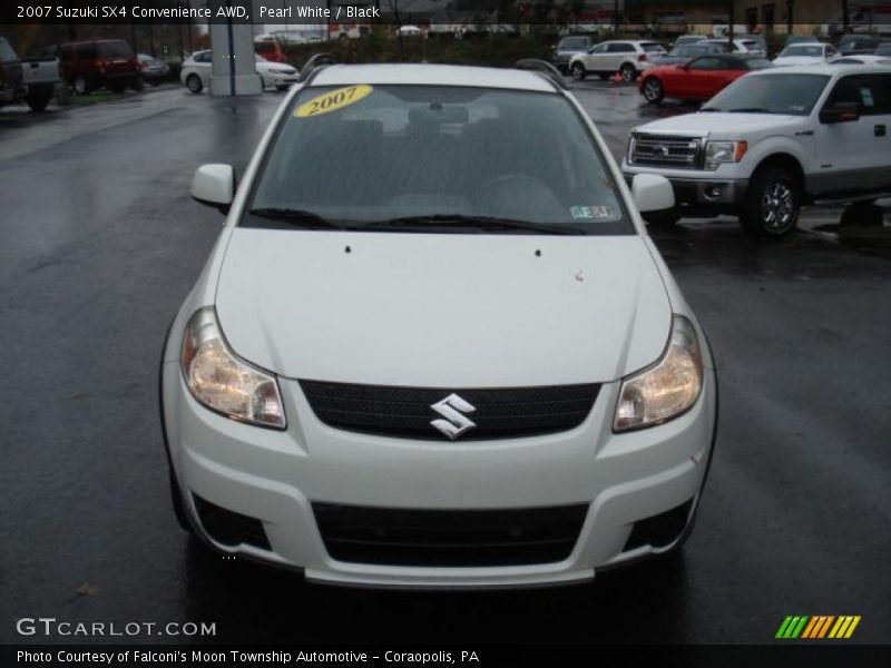 Pearl White / Black 2007 Suzuki SX4 Convenience AWD